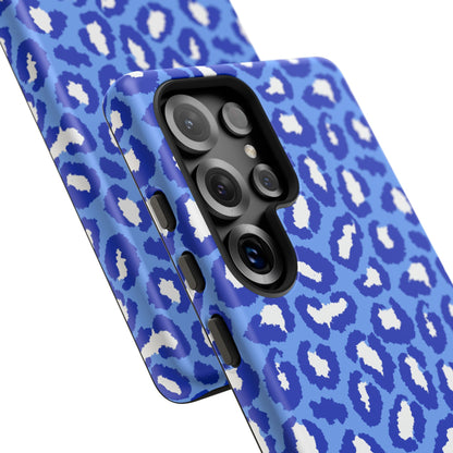 Leopard Vibes - Blue Edition Phone Case for iPhone & Samsung - Stylish & Durable Animal Print Case - JGUS