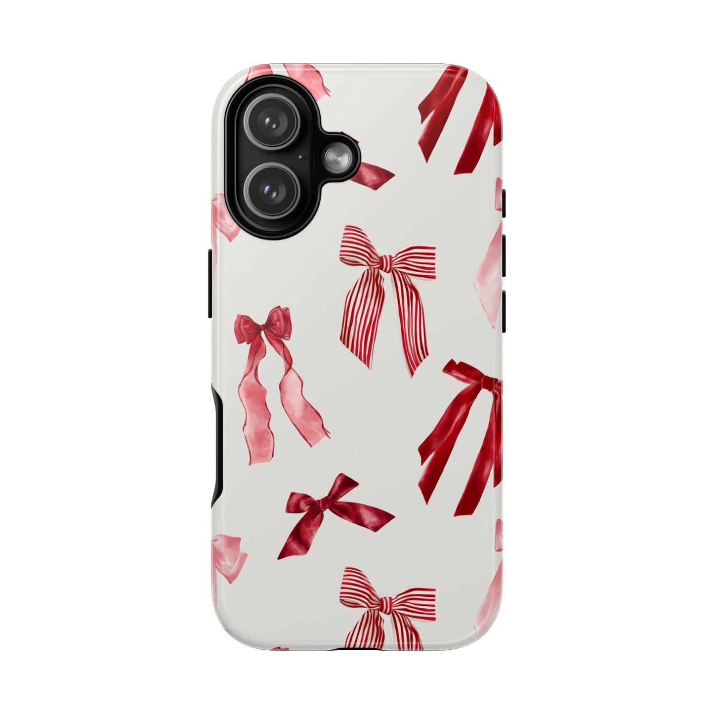 Burgundy Chic Bow Design Phone Case - JGUS