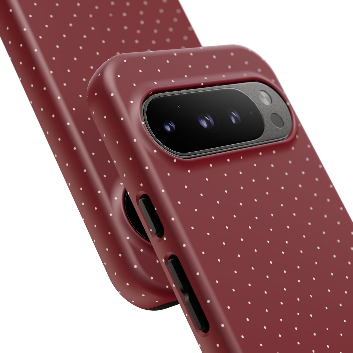Burgundy  & White Dots Case - JGUS