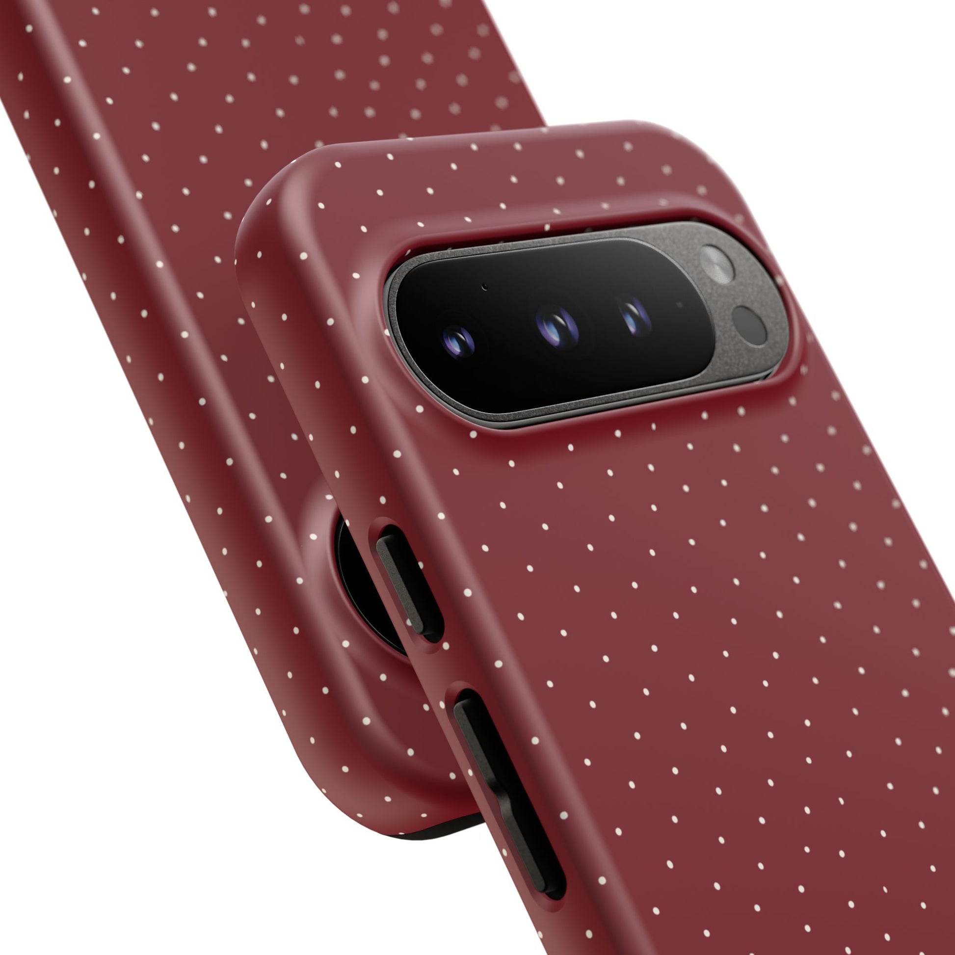 Burgundy  & White Dots Case - JGUS