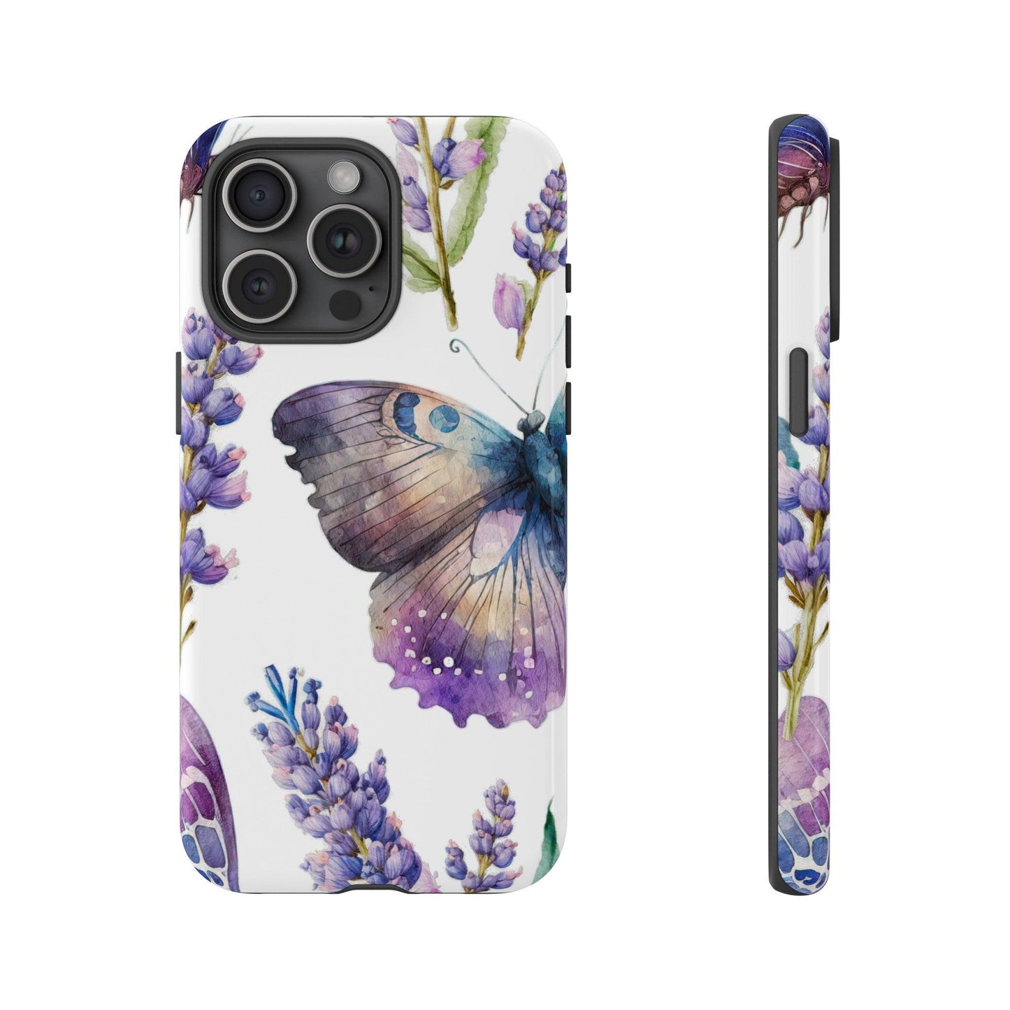 Lavender Butterfly Protective Phone Case