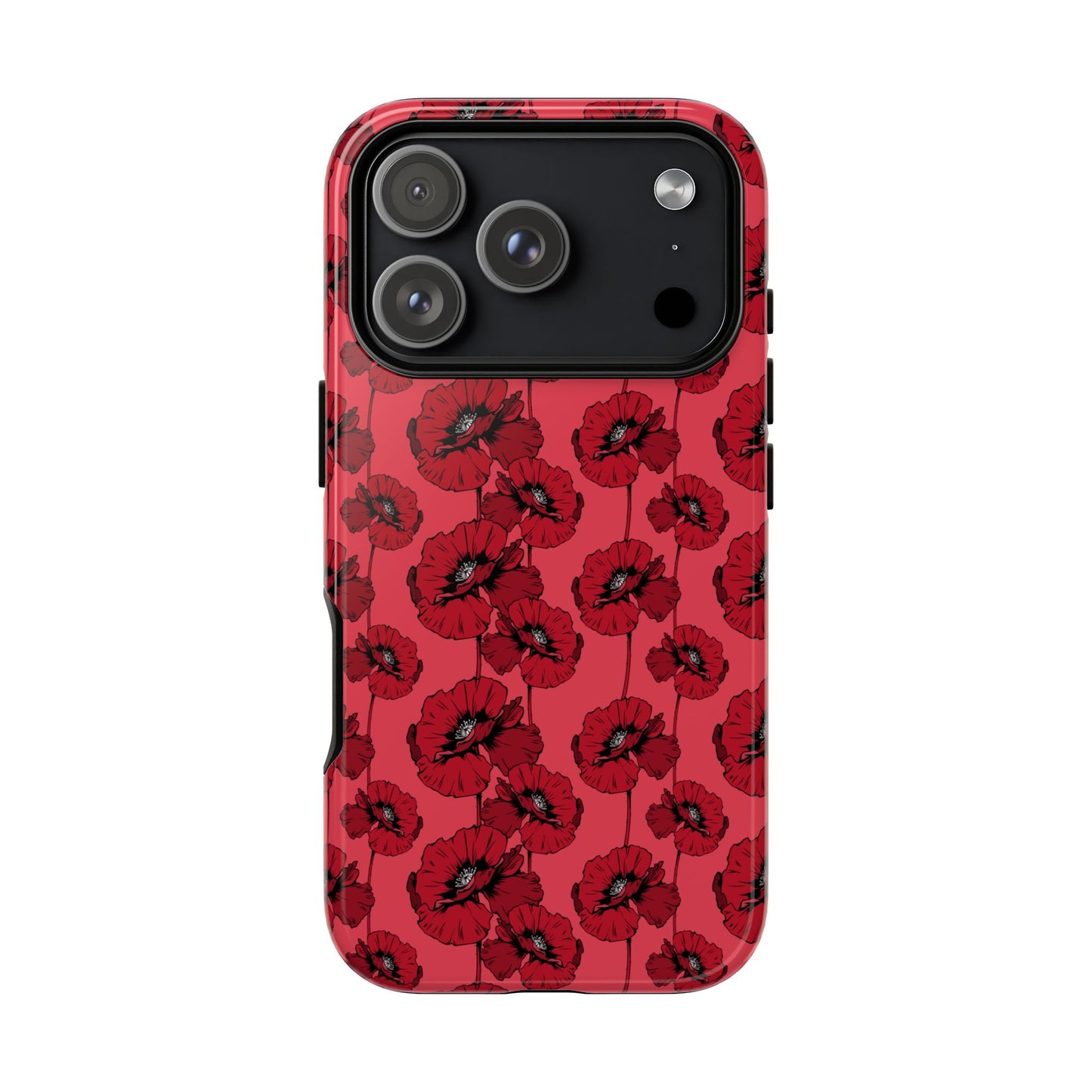 Red Poppy Phone Case for iPhone, Samsung & Google Pixel – Bold Floral Statement Aesthetic - JGUS
