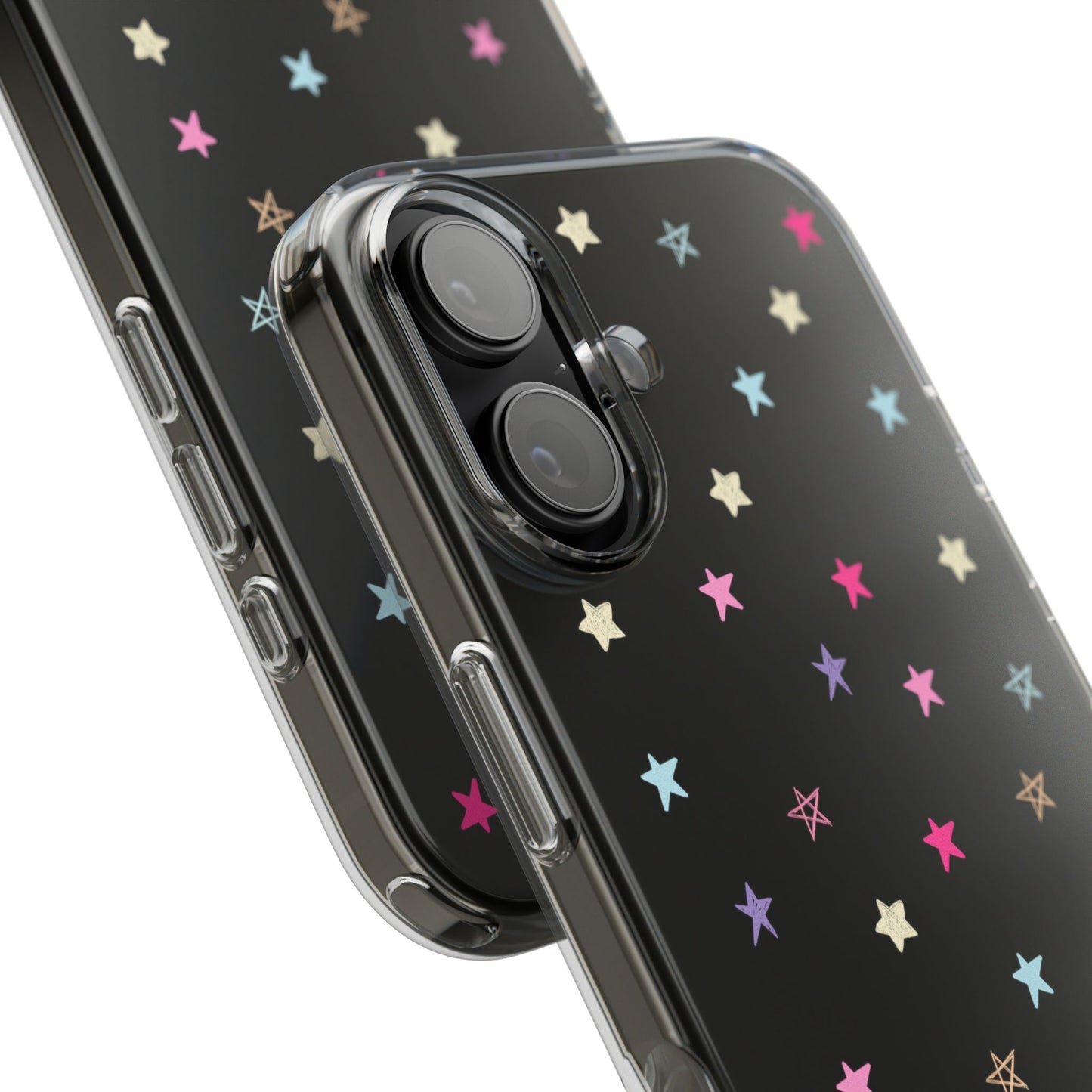 Star Pattern Clear Phone Case
