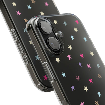 Star Pattern Clear Phone Case
