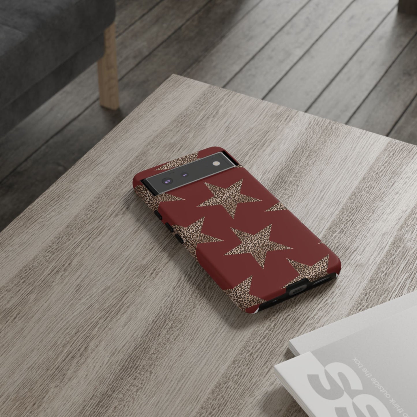 Leopard Star Luxe - Burgundy Edition | Aesthetic Coquette Phone Case for iPhone & Galaxy - JGUS
