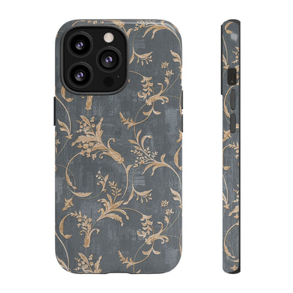 Old-Fashioned Flower Phone Case – Aesthetic Protective Cover for iPhone & Samsung - JGUS