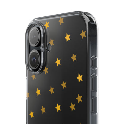 Yellow Stars Clear Phone Case