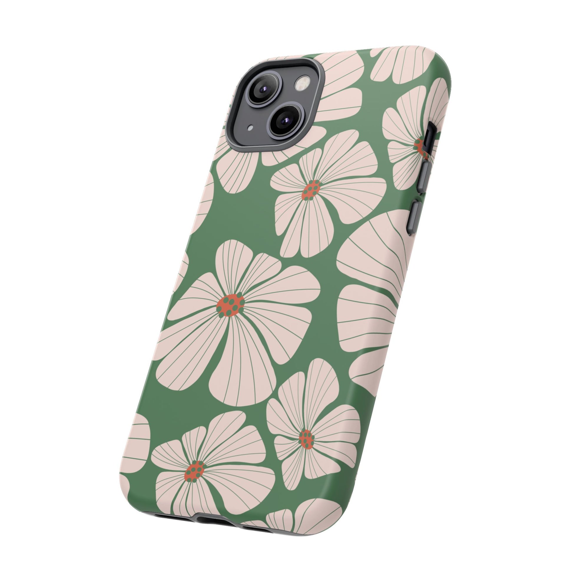 Retro Floral Abstract Phone Case – Vintage 70s & 80s Aesthetic for iPhone & Samsung - JGUS