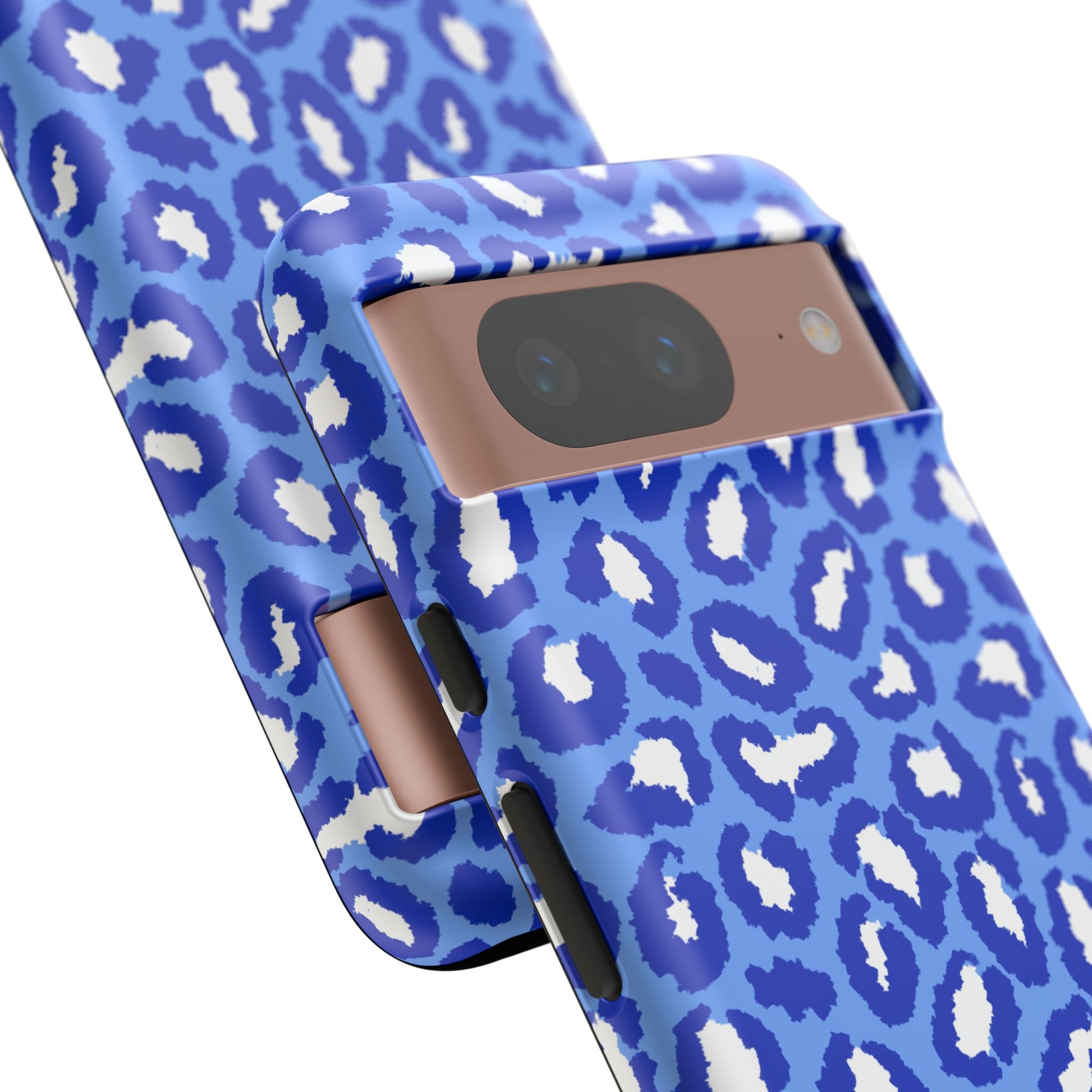 Leopard Vibes - Blue Edition Phone Case for iPhone & Samsung - Stylish & Durable Animal Print Case - JGUS