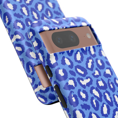 Leopard Vibes - Blue Edition Phone Case for iPhone & Samsung - Stylish & Durable Animal Print Case - JGUS