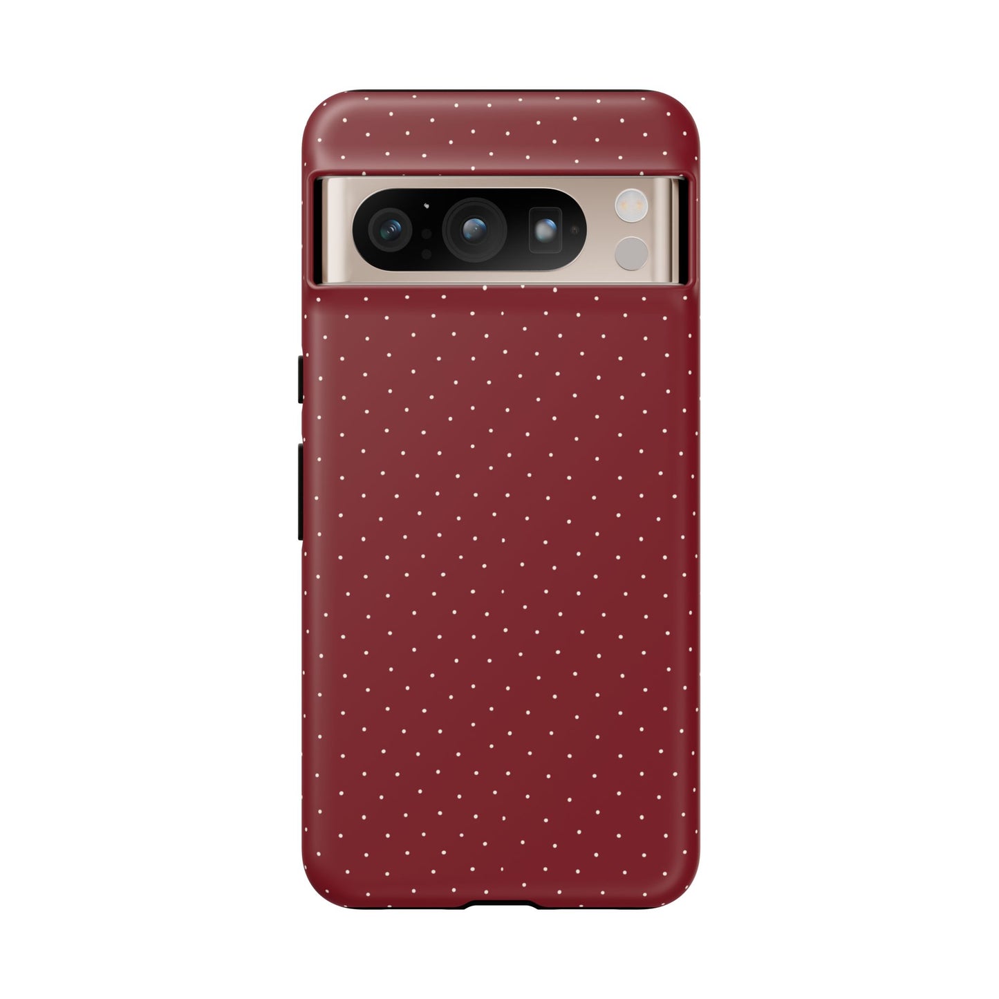 Burgundy  & White Dots Case - JGUS