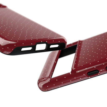 Burgundy  & White Dots Case - JGUS