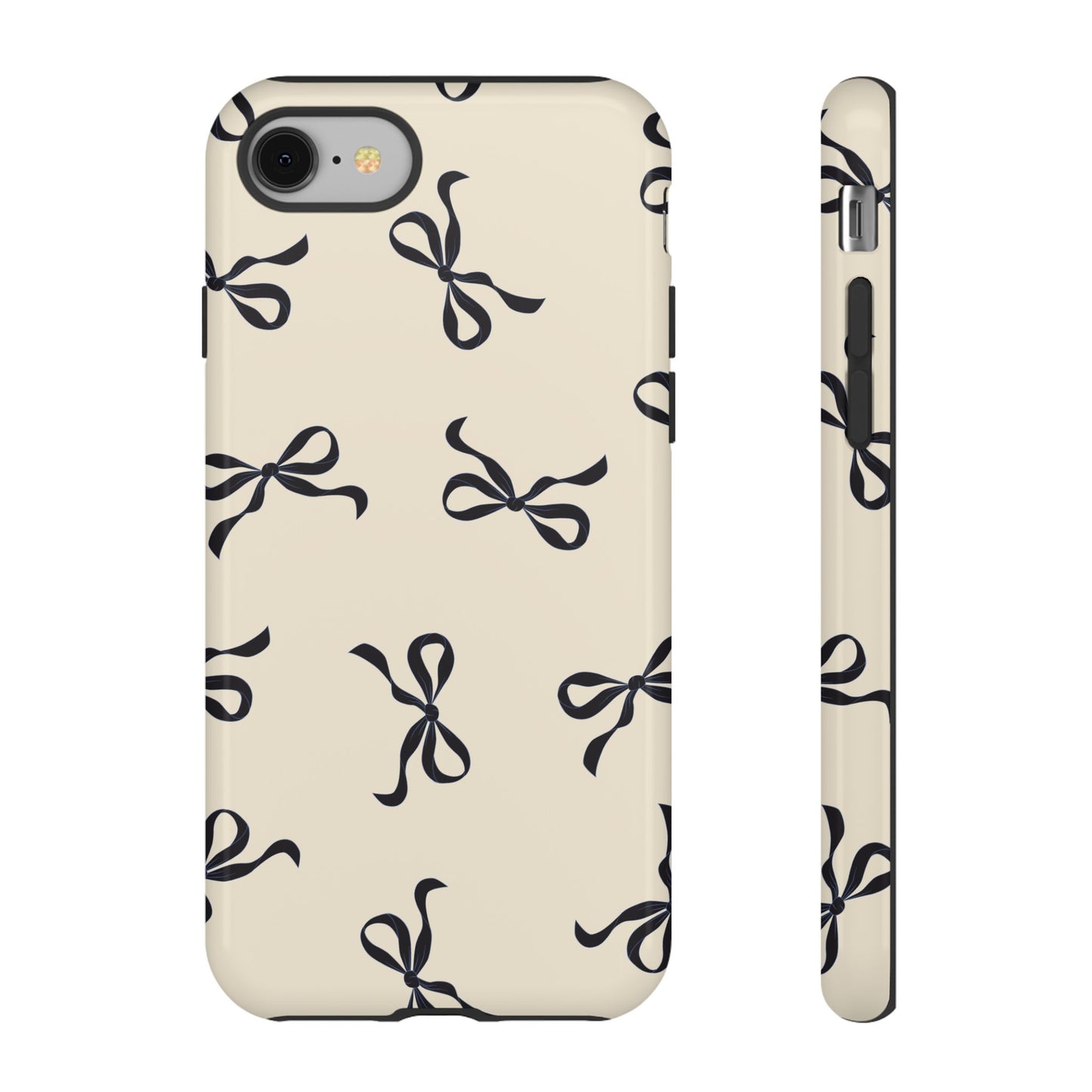 Beige and Black Bow Phone Case - JGUS