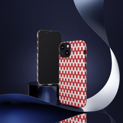 Red Geometric Phone Case for iPhone Samsung Pixel – Bold Pattern Aesthetic Modern Design - JGUS