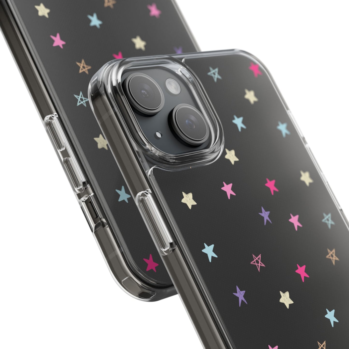 Star Pattern Clear Phone Case