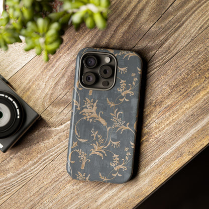 Old-Fashioned Flower Phone Case – Aesthetic Protective Cover for iPhone & Samsung - JGUS