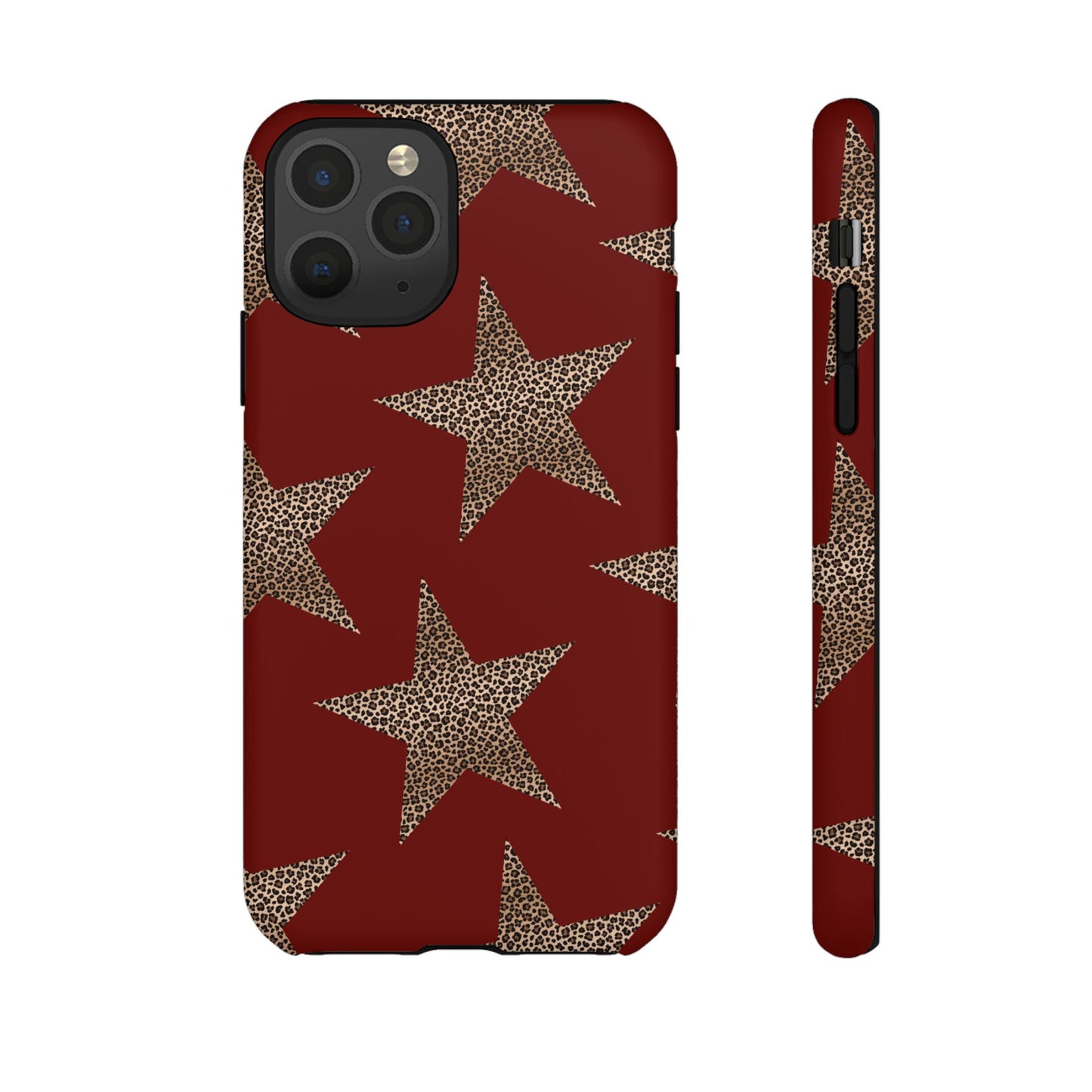 Leopard Star Luxe - Burgundy Edition | Aesthetic Coquette Phone Case for iPhone & Galaxy - JGUS