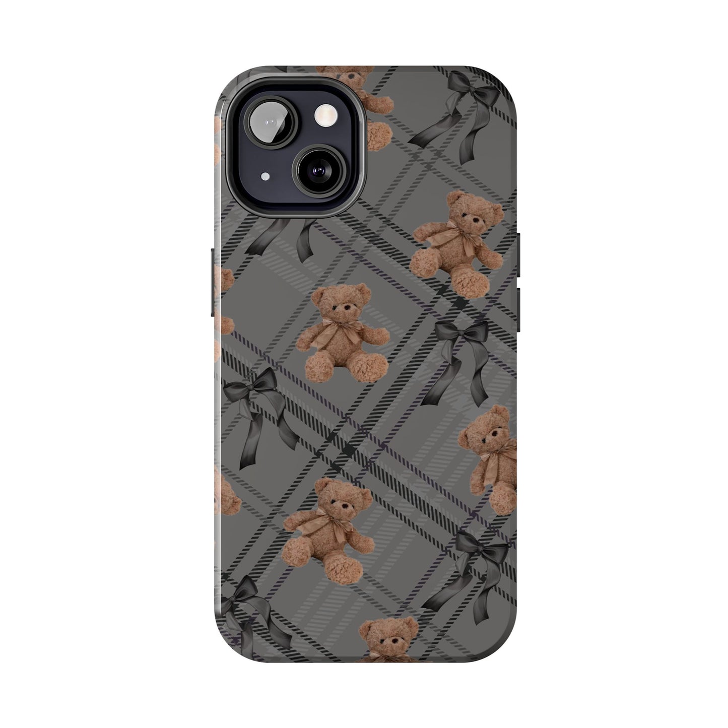 Cute Bows & Bears Phone Case – Customizable, Dual-Layer Protection for iPhone & Samsung