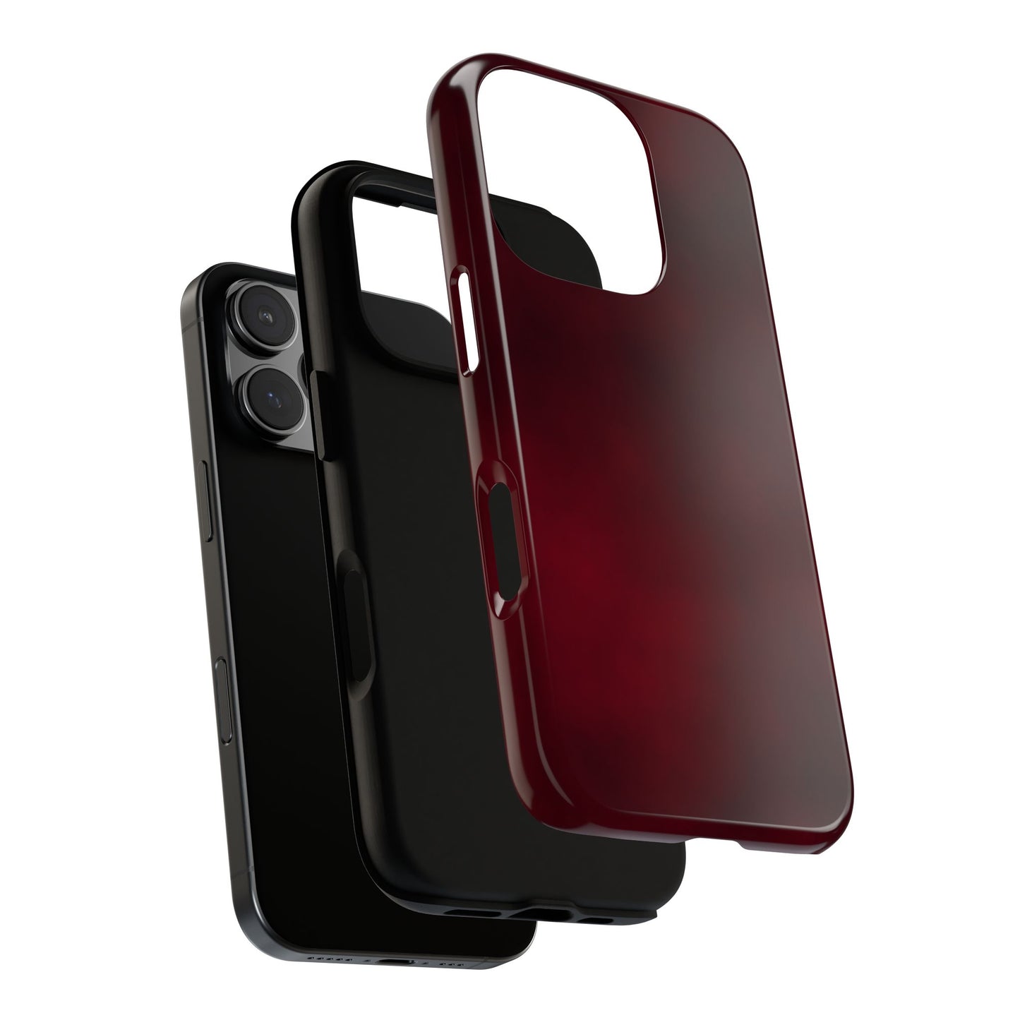 Vintage Burgundy Cherry Phone Case – Elegant Floral Design for iPhone 17 & Samsung Galaxy | Tough Protective Cover - JGUS