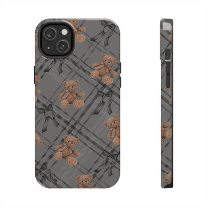 Cute Bows & Bears Phone Case – Customizable, Dual-Layer Protection for iPhone & Samsung