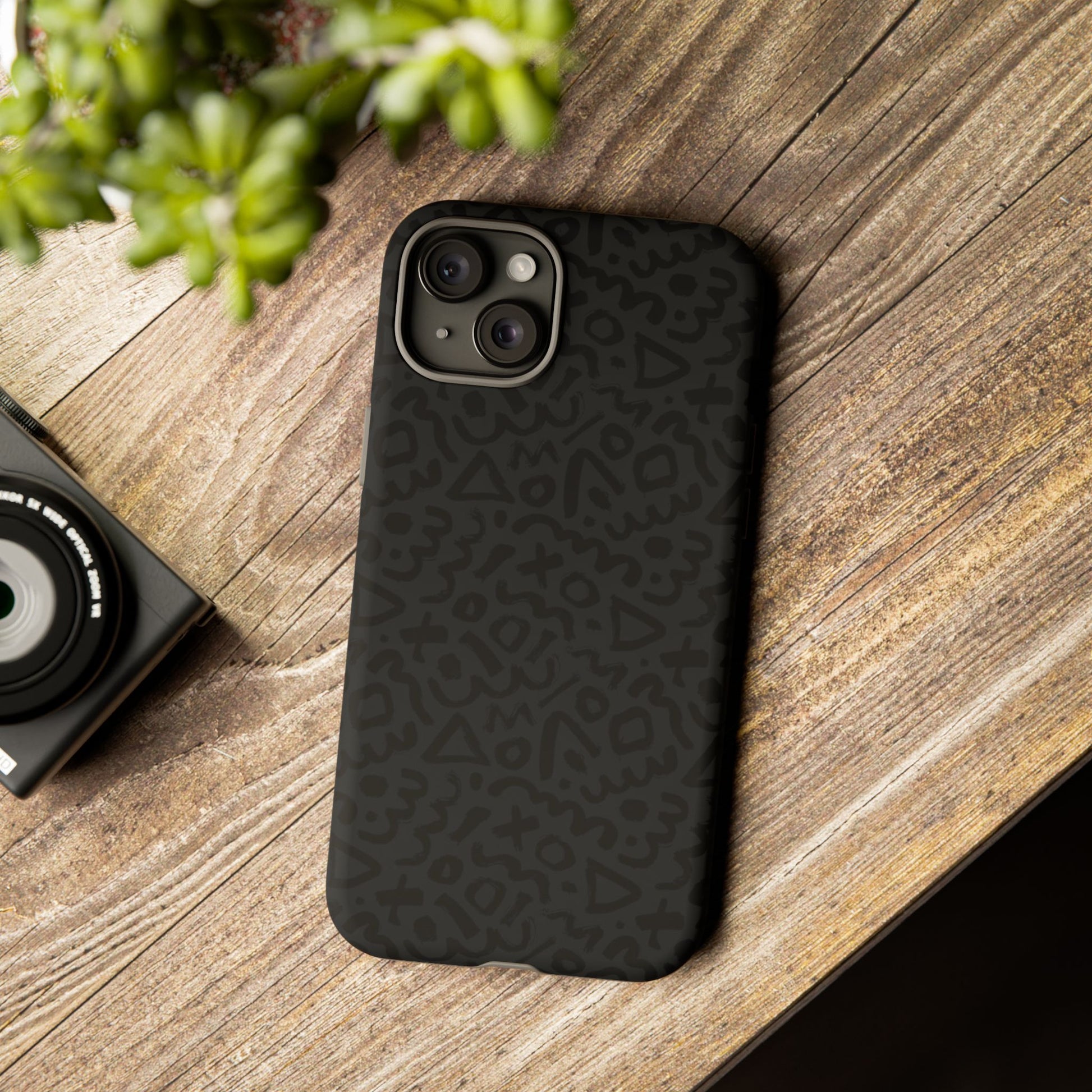 Retro Geometric Vibes Phone Case – 80s 90s Vintage Abstract Pattern for iPhone & Samsung - JGUS