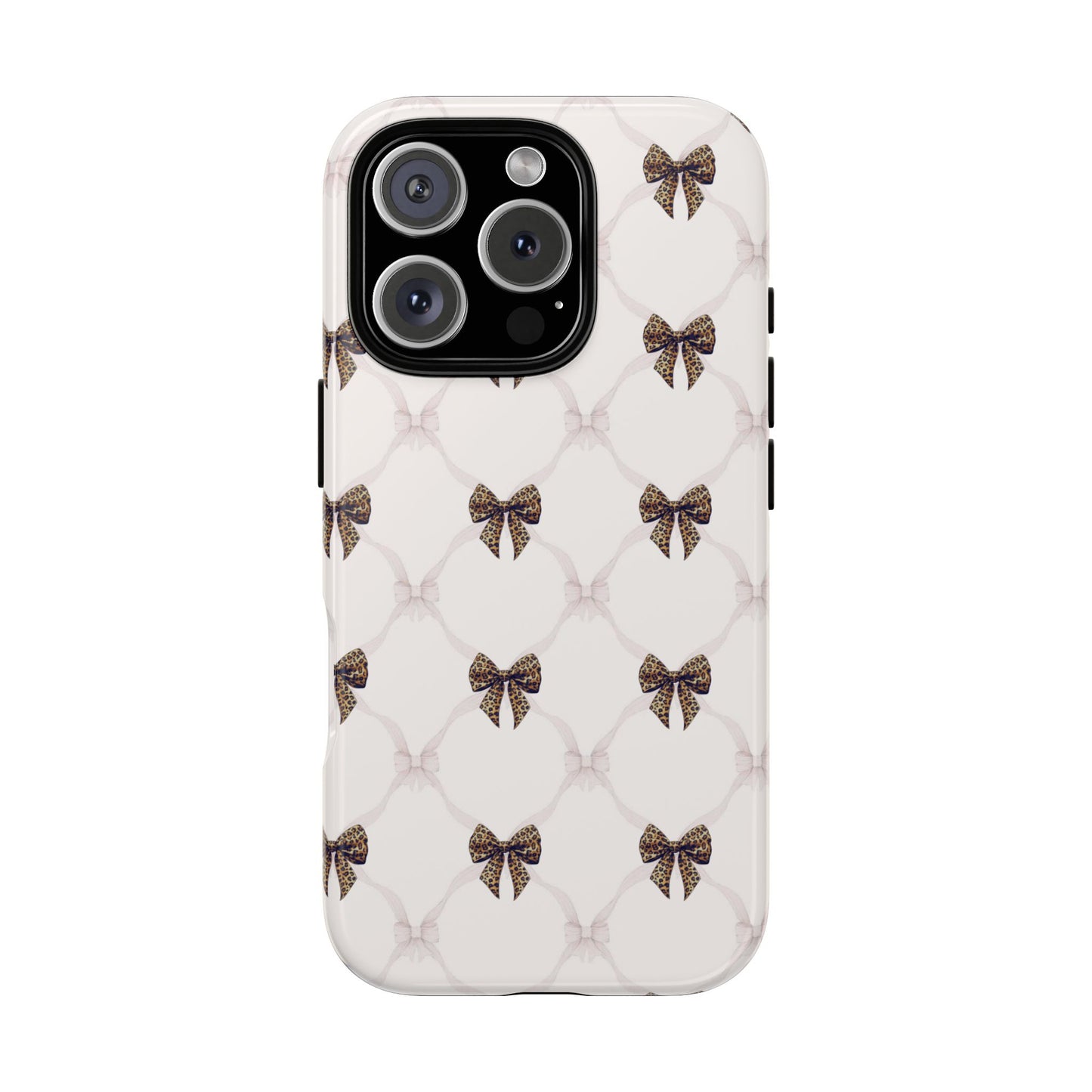Chic Bow Pattern Phone Case | Elegant Clear Protective Case | Stylish iPhone & Samsung Cover - JGUS