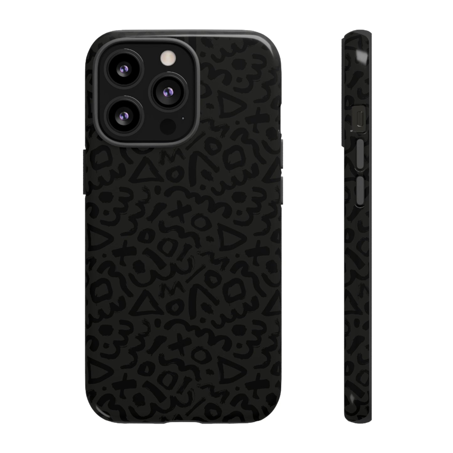 Retro Geometric Vibes Phone Case – 80s 90s Vintage Abstract Pattern for iPhone & Samsung - JGUS