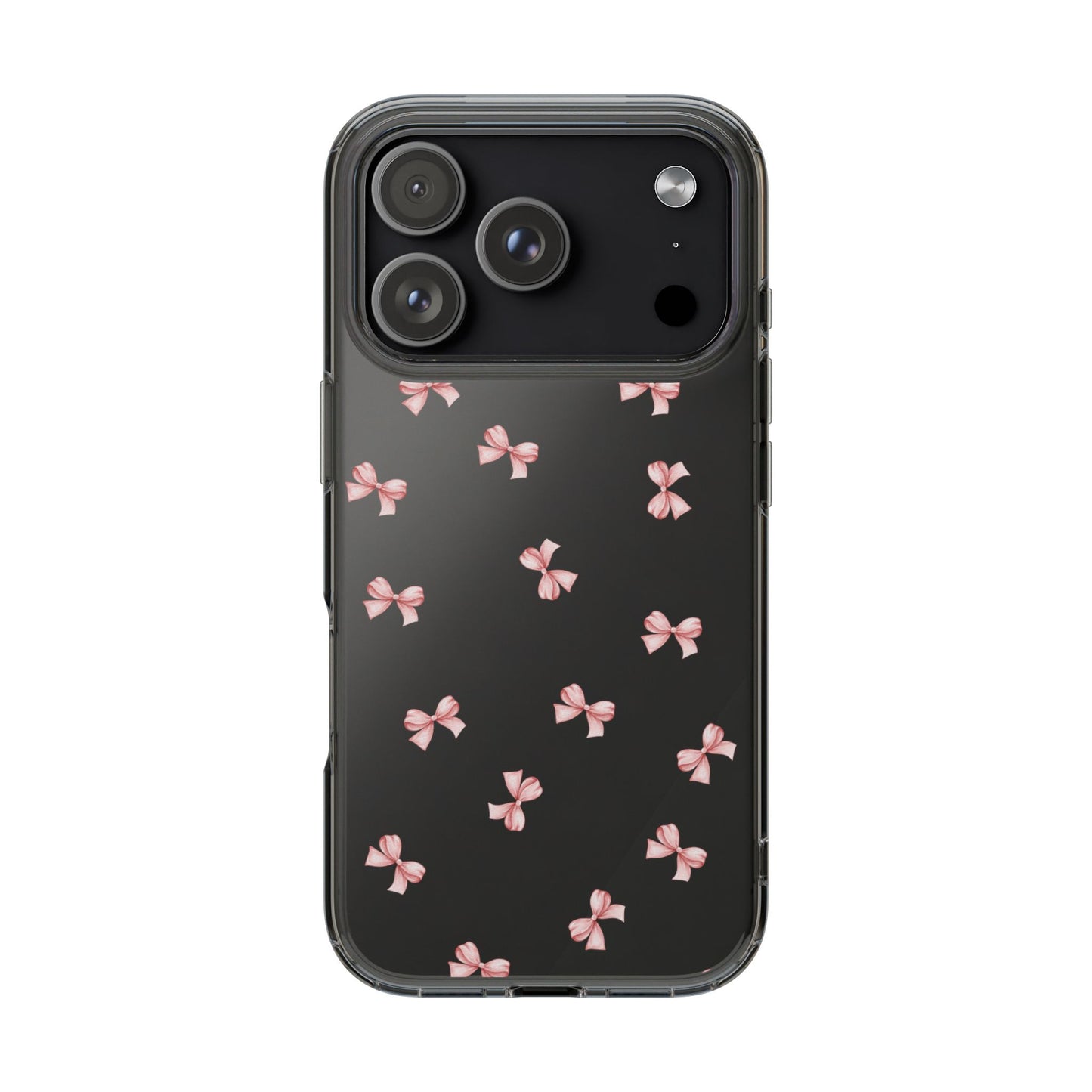 Pink Bow Dreams Clear Phone Case