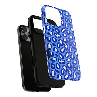 Leopard Vibes - Blue Edition Phone Case for iPhone & Samsung - Stylish & Durable Animal Print Case - JGUS