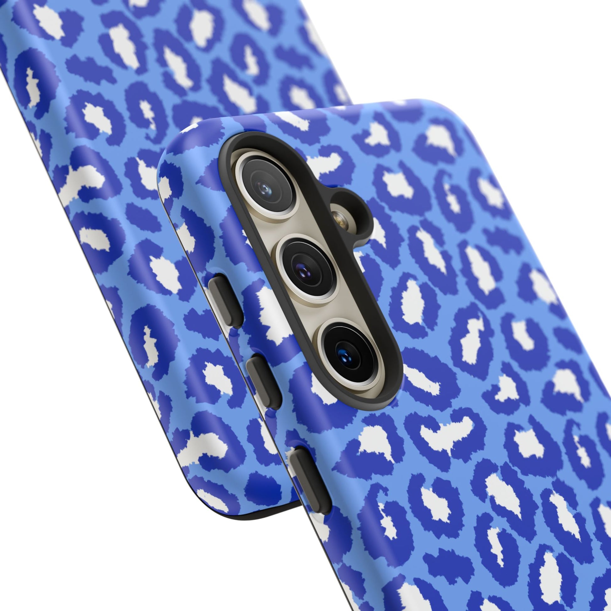Leopard Vibes - Blue Edition Phone Case for iPhone & Samsung - Stylish & Durable Animal Print Case - JGUS