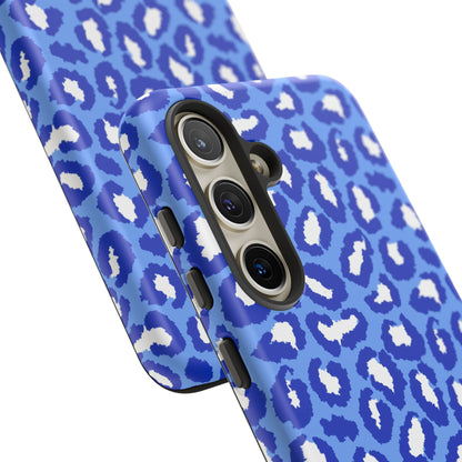 Leopard Vibes - Blue Edition Phone Case for iPhone & Samsung - Stylish & Durable Animal Print Case - JGUS