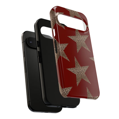 Leopard Star Luxe - Burgundy Edition | Aesthetic Coquette Phone Case for iPhone & Galaxy - JGUS