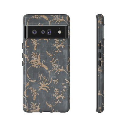 Old-Fashioned Flower Phone Case – Aesthetic Protective Cover for iPhone & Samsung - JGUS