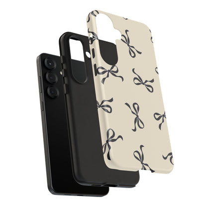 Beige and Black Bow Phone Case - JGUS