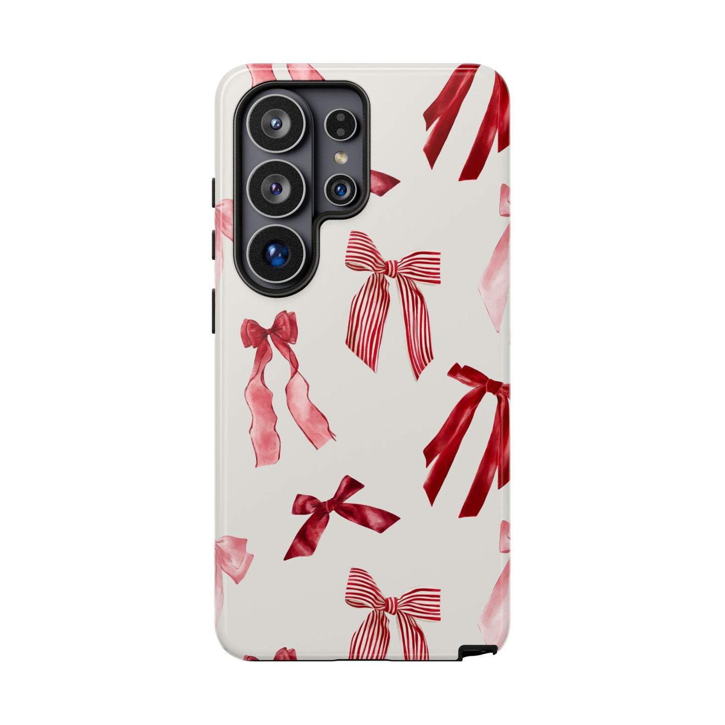 Burgundy Chic Bow Design Phone Case - JGUS