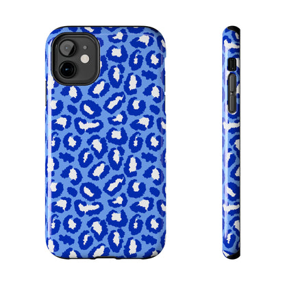 Leopard Vibes - Blue Edition Phone Case for iPhone & Samsung - Stylish & Durable Animal Print Case