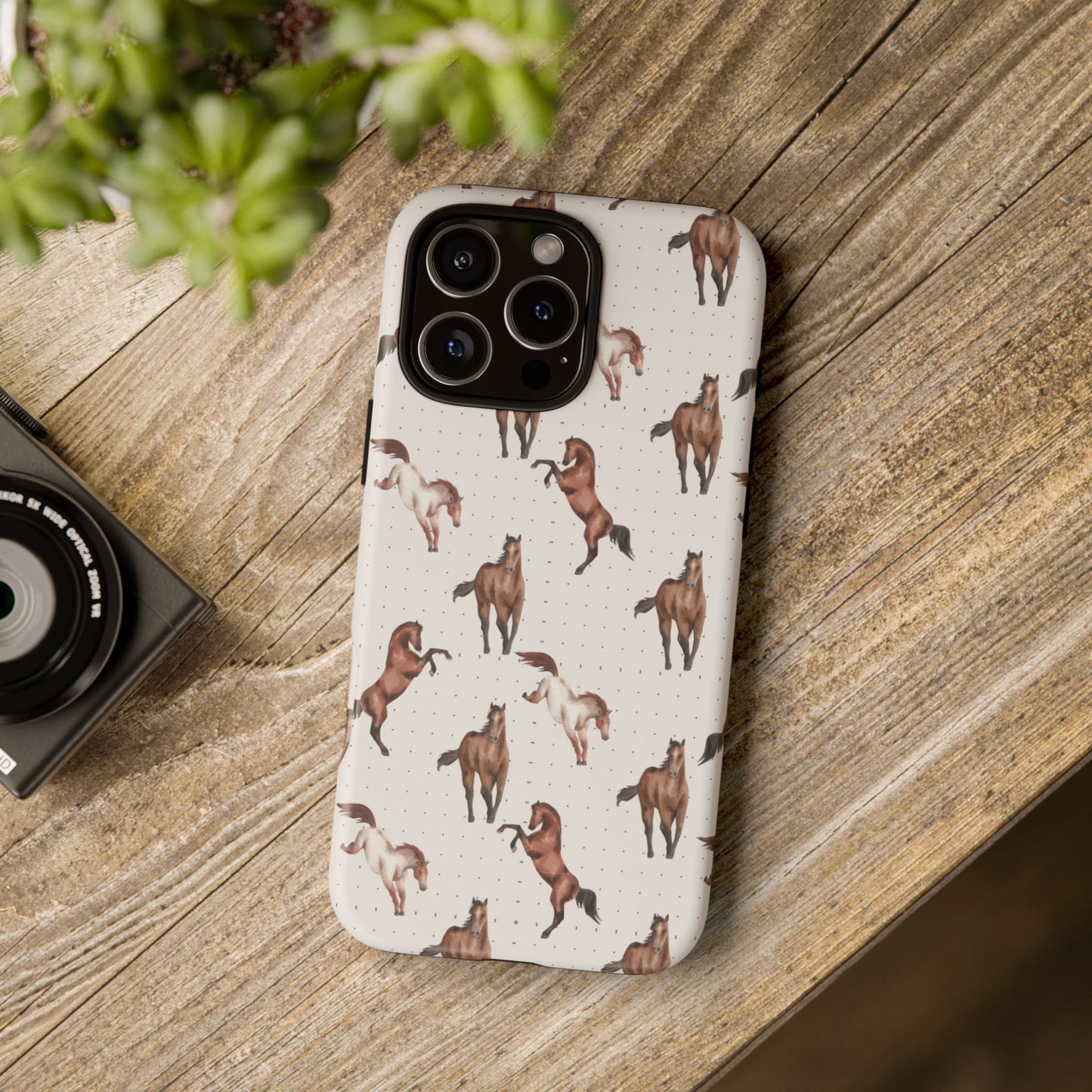 Wild Mustang Horse Pattern Phone Case – Stylish, Protective & Eco-Friendly - JGUS