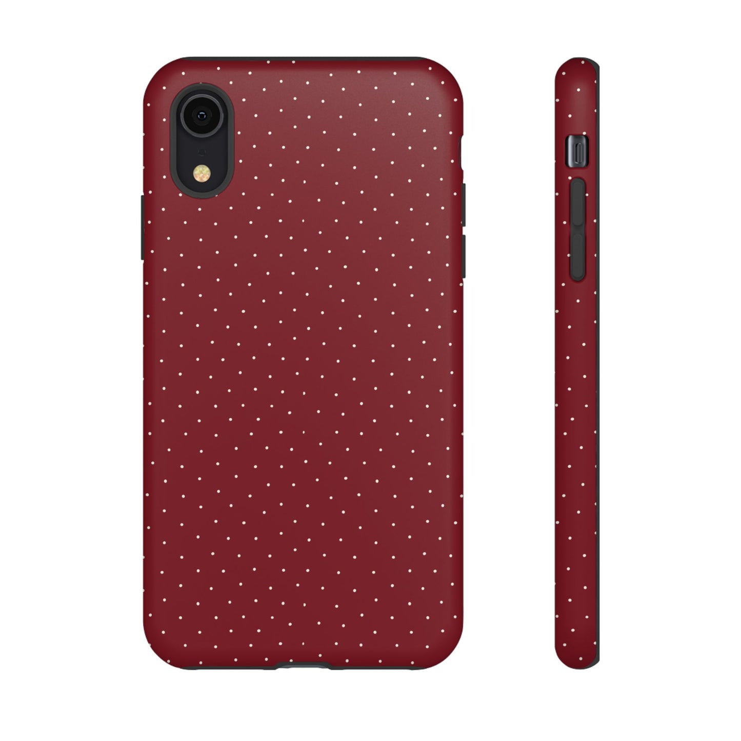 Burgundy  & White Dots Case - JGUS