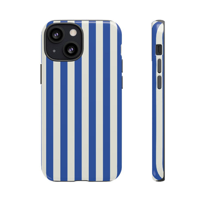 Title: Blue & White Stripe Phone Case – Classic Nautical Pattern for iPhone & Samsung - JGUS