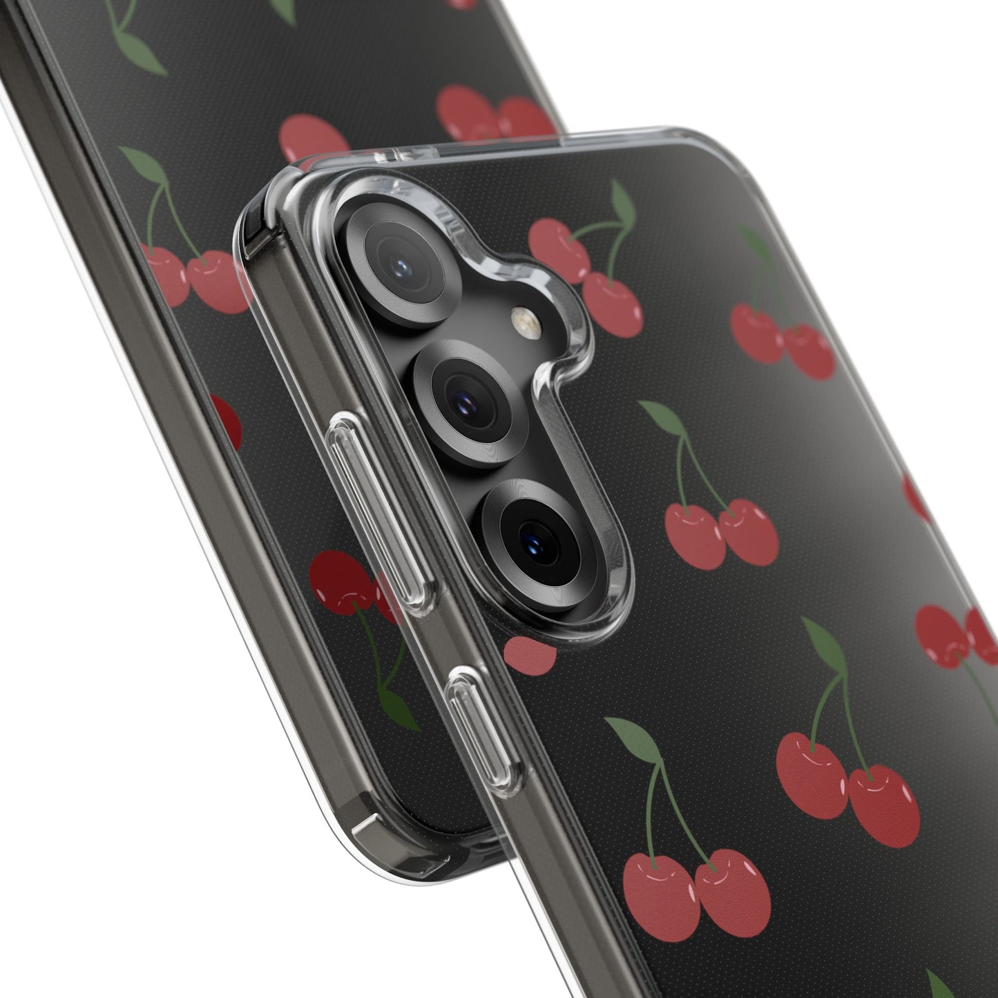 Random Cherry Pattern Clear Phone Case