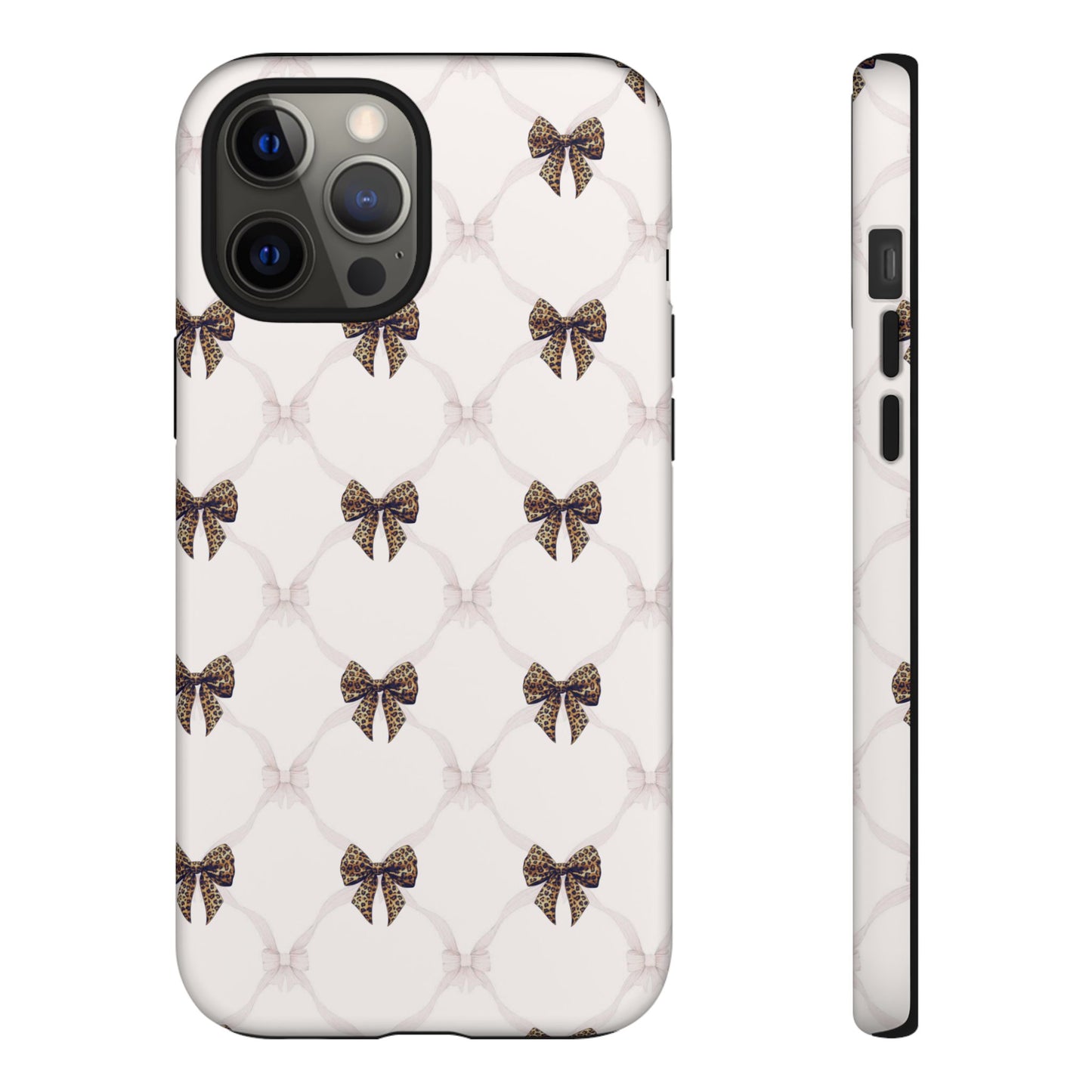 Chic Bow Pattern Phone Case | Elegant Clear Protective Case | Stylish iPhone & Samsung Cover - JGUS