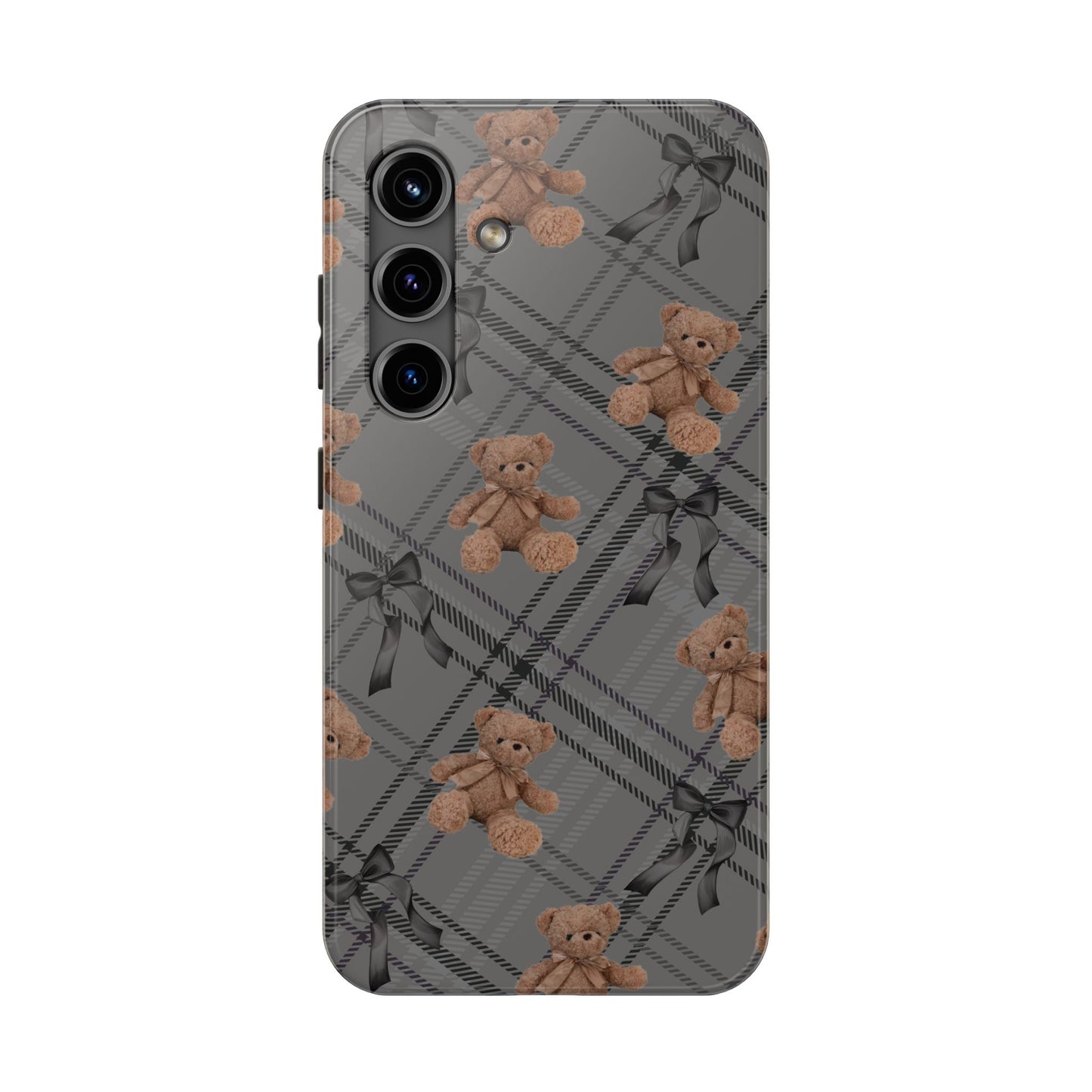 Cute Bows & Bears Phone Case – Customizable, Dual-Layer Protection for iPhone & Samsung