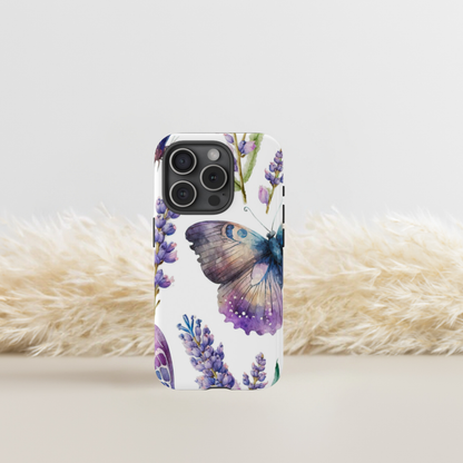 Lavender Butterfly Protective Phone Case