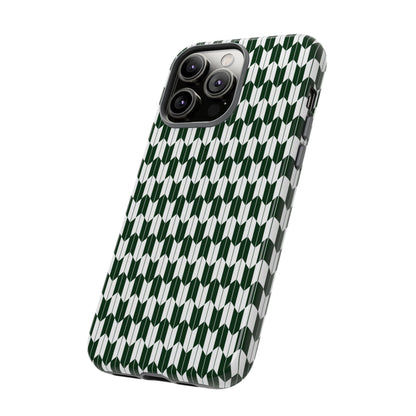 Green Harmony Geometric Phone Case – Durable, Slim, and MagSafe Compatible - JGUS