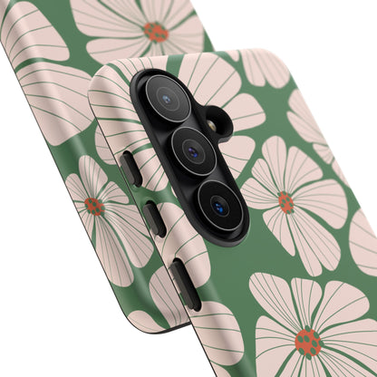 Retro Floral Abstract Phone Case – Vintage 70s & 80s Aesthetic for iPhone & Samsung - JGUS