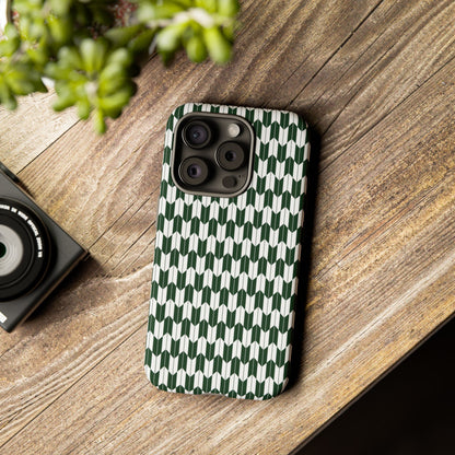 Green Harmony Geometric Phone Case – Durable, Slim, and MagSafe Compatible - JGUS
