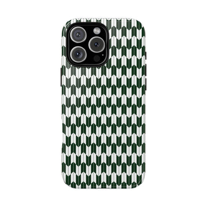 Green Harmony Geometric Phone Case – Durable, Slim, and MagSafe Compatible - JGUS