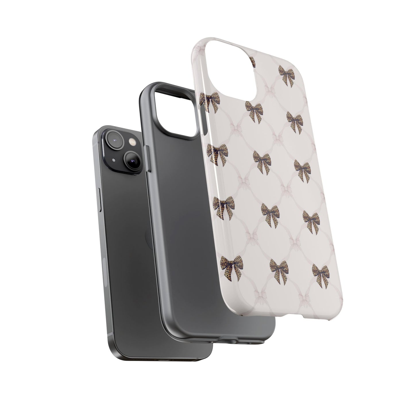 Chic Bow Pattern Phone Case | Elegant Clear Protective Case | Stylish iPhone & Samsung Cover - JGUS
