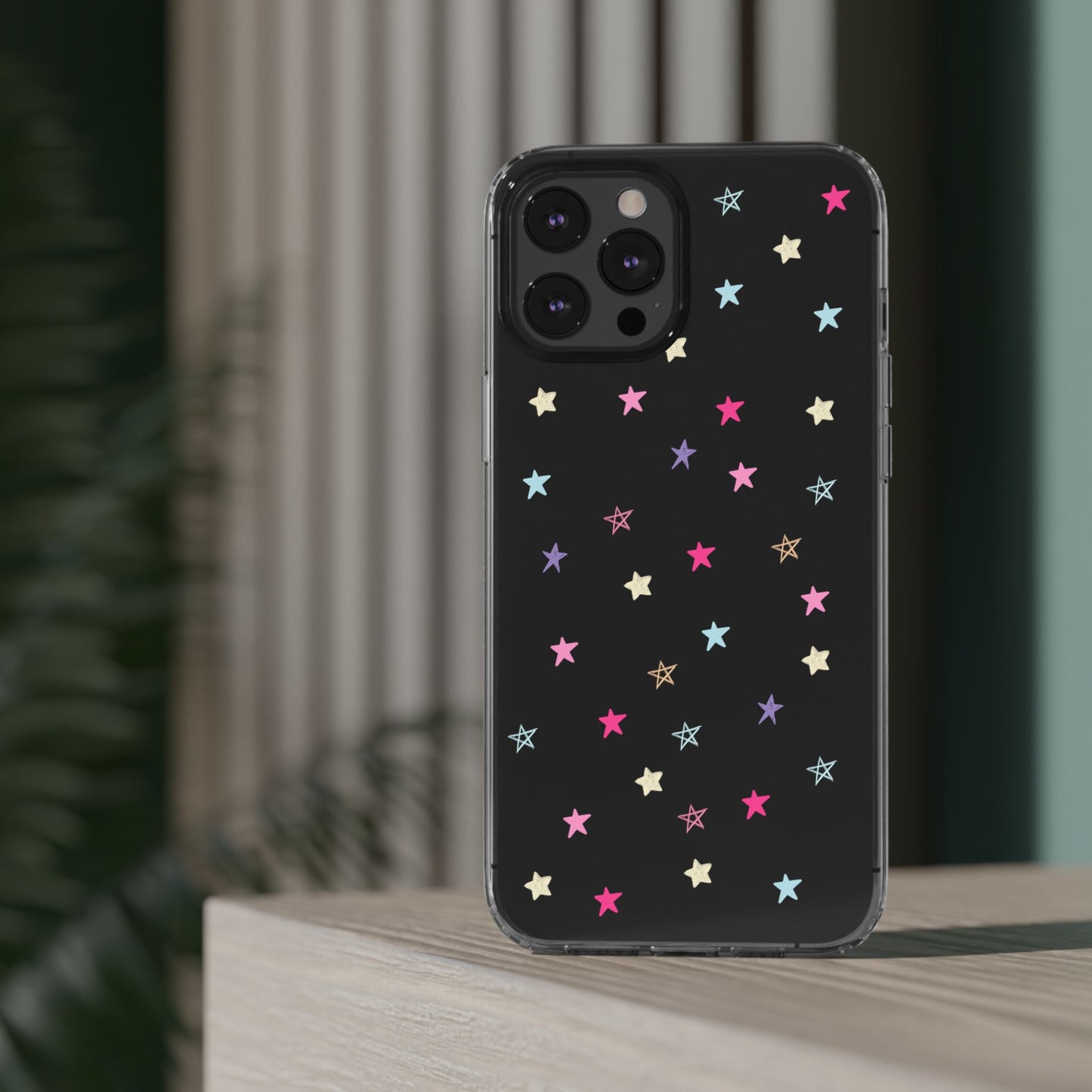 Star Pattern Clear Phone Case – Stylish & Durable Protection for Your Phone