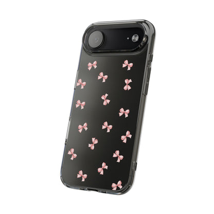 Pink Bow Dreams Clear Phone Case